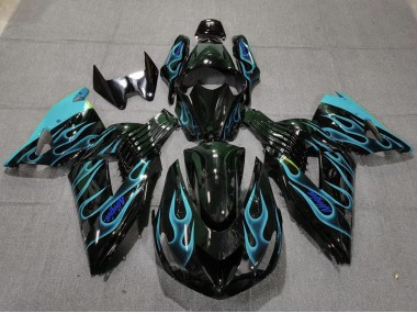 Azzurro Fiamma 2006-2011 Kawasaki ZX14R Carene Moto