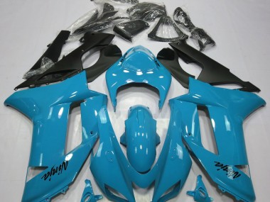 Azzurro Lucido 2007-2008 Kawasaki ZX6R Carene Moto