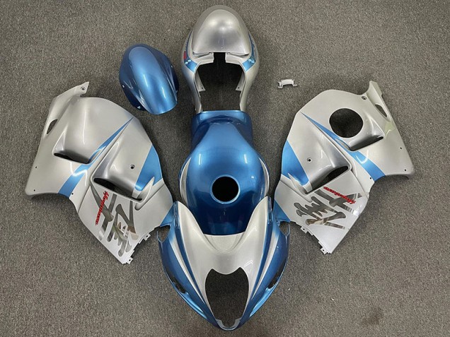 Azzurro Lucido & Argento 1997-2007 Suzuki GSXR 1300 Carene Moto Azzurro Lucido & Argento 1997-2007 Suzuki GSXR 1300 Carene Moto