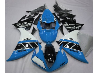 Azzurro Lucido Bianco & Nero 2012-2014 Yamaha R1 Carene Moto