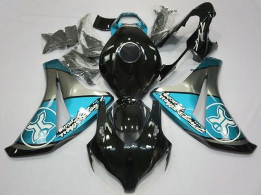 Azzurro Su Nero Personalizzato 2008-2011 Honda CBR1000RR Carene Moto