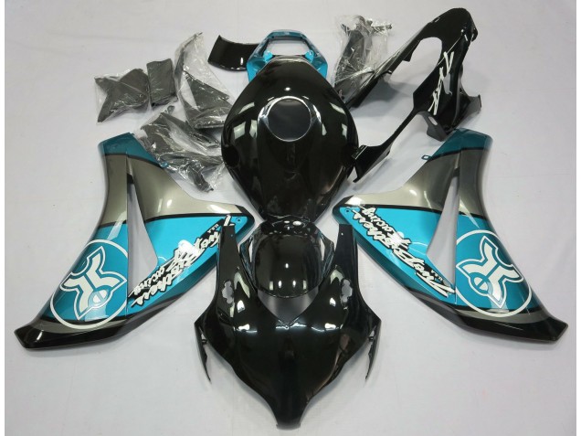 Azzurro Su Nero Personalizzato 2008-2011 Honda CBR1000RR Carene Moto