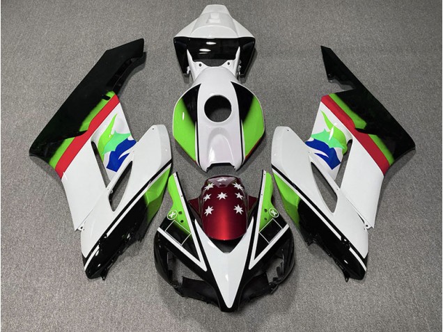 Bandiera Verde & Rossa 2004-2005 Honda CBR1000RR Carene Moto Bandiera Verde & Rossa 2004-2005 Honda CBR1000RR Carene Moto