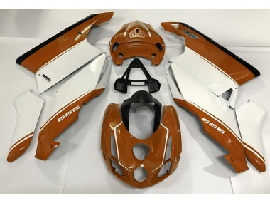 Bianco Arancione & Nero 2003-2004 Ducati 749 999 Carene Moto