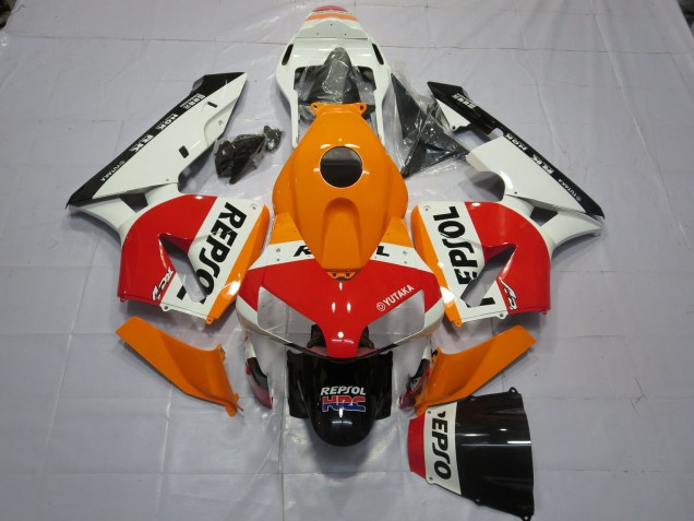 Bianco Arancione Repsol 2003-2004 Honda CBR600RR Carene Moto Bianco Arancione Repsol 2003-2004 Honda CBR600RR Carene Moto