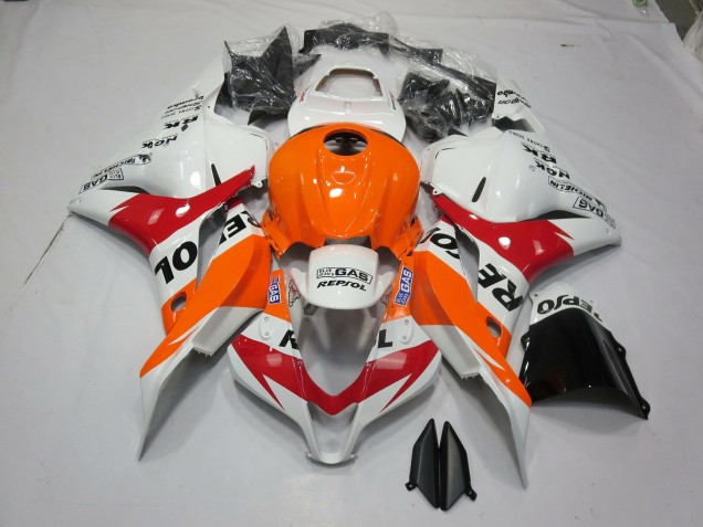 Bianco Arancione Repsol 2009-2012 Honda CBR600RR Carene Moto Bianco Arancione Repsol 2009-2012 Honda CBR600RR Carene Moto