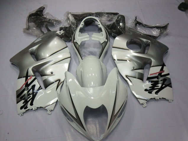 Bianco & Argento 1997-2007 Suzuki GSXR 1300 Carene Moto Bianco & Argento 1997-2007 Suzuki GSXR 1300 Carene Moto