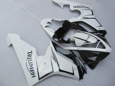 Bianco Argento & Nero 2006-2008 Triumph Daytona 675 Carene Moto