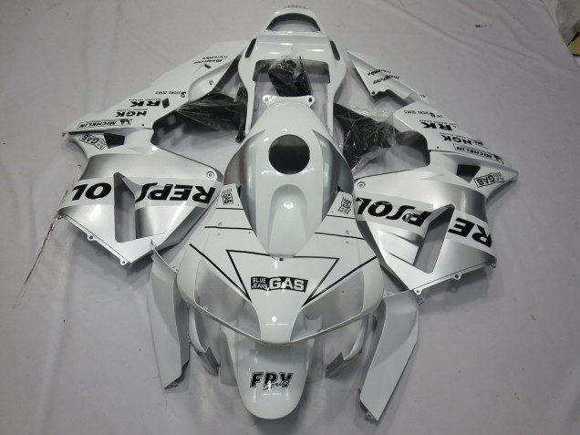 Bianco Argento Repsol 2003-2004 Honda CBR600RR Carene Moto Bianco Argento Repsol 2003-2004 Honda CBR600RR Carene Moto