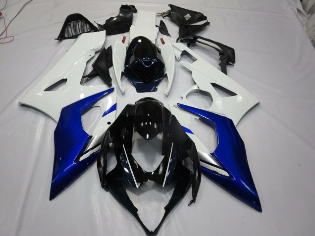 Bianco & Blu 2005-2006 Suzuki GSXR 1000 Carene Moto Bianco & Blu 2005-2006 Suzuki GSXR 1000 Carene Moto