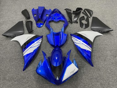 Bianco & Blu Lucido Con Parte Inferiore Nera 2009-2011 Yamaha R1 Carene Moto