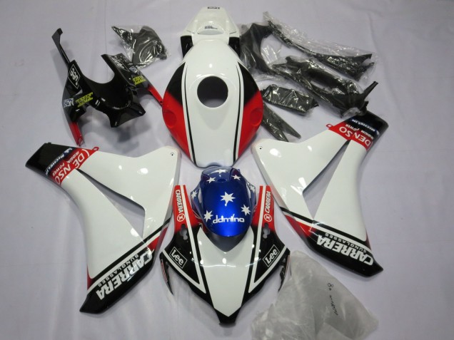 Bianco Carrera 2008-2011 Honda CBR1000RR Carene Moto Bianco Carrera 2008-2011 Honda CBR1000RR Carene Moto