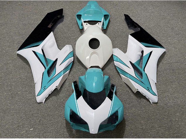 Bianco Ciano & Nero Lucido 2004-2005 Honda CBR1000RR Carene Moto Bianco Ciano & Nero Lucido 2004-2005 Honda CBR1000RR Carene Moto