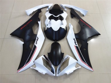 Bianco Con Stile Personalizzato Nero OEM 2008-2016 Yamaha R6 Carene Moto