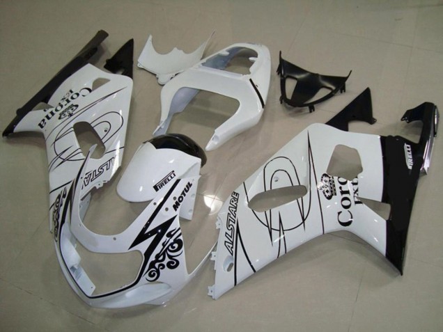 Bianco Corona 2001-2003 Suzuki GSXR 600-750 Carene Moto Bianco Corona 2001-2003 Suzuki GSXR 600-750 Carene Moto