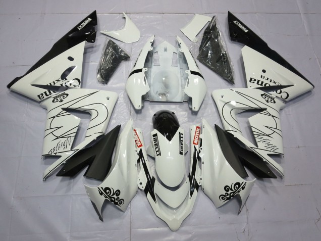 Bianco Corona 2004-2005 Kawasaki ZX10R Carene Moto Bianco Corona 2004-2005 Kawasaki ZX10R Carene Moto