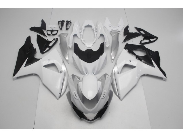 Bianco Lucido & Argento 2009-2016 Suzuki GSXR 1000 Carene Moto Bianco Lucido & Argento 2009-2016 Suzuki GSXR 1000 Carene Moto
