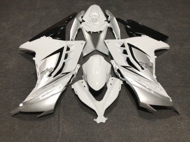 Bianco Lucido & Argento 2013-2018 Kawasaki Ninja 300 Carene Moto