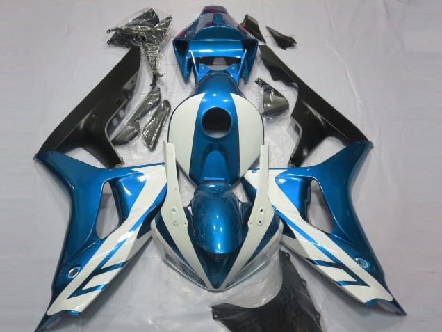 Bianco Lucido & Blu 2006-2007 Honda CBR1000RR Carene Moto Bianco Lucido & Blu 2006-2007 Honda CBR1000RR Carene Moto