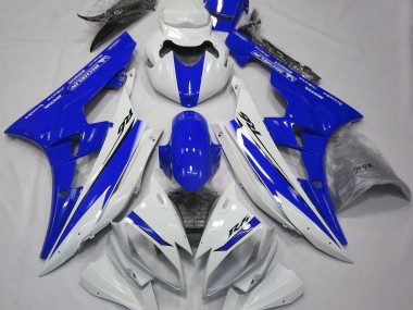 Bianco Lucido & Blu 2006-2007 Yamaha R6 Carene Moto