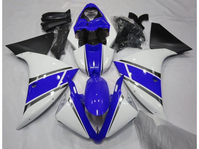 Bianco Lucido & Blu 2009-2011 Yamaha R1 Carene Moto Bianco Lucido & Blu 2009-2011 Yamaha R1 Carene Moto