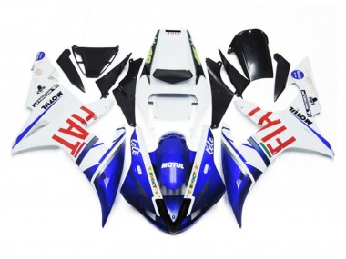 Bianco Lucido & Blu Fiat 2002-2003 Yamaha R1 Carene Moto