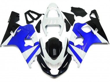 Bianco Lucido & Blu Lucido 2004-2005 Suzuki GSXR 600-750 Carene Moto