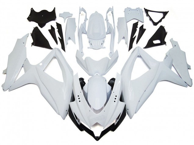 Bianco Lucido Brillante 2008-2010 Suzuki GSXR 600-750 Carene Moto Bianco Lucido Brillante 2008-2010 Suzuki GSXR 600-750 Carene Moto