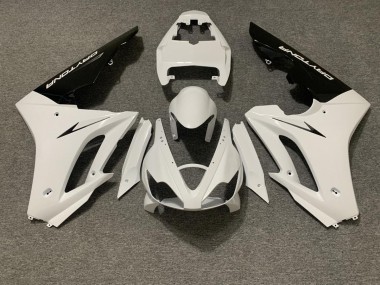 Bianco Lucido & Nero 2006-2008 Triumph Daytona 675 Carene Moto
