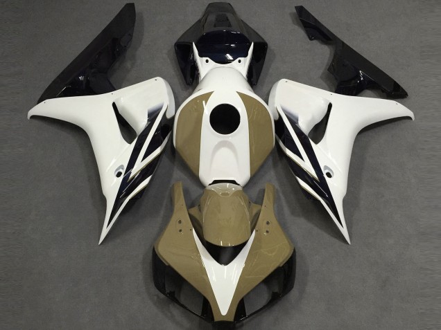Bianco Lucido Nero Marrone Chiaro 2006-2007 Honda CBR1000RR Carene Moto Bianco Lucido Nero Marrone Chiaro 2006-2007 Honda CBR1000RR Carene Moto