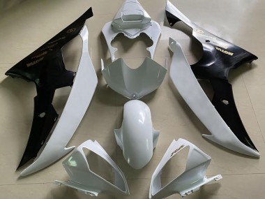 Bianco Lucido & Nero & Oro 2008-2016 Yamaha R6 Carene Moto