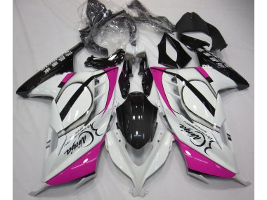 Bianco Lucido & Rosa 2013-2018 Kawasaki Ninja 300 Carene Moto