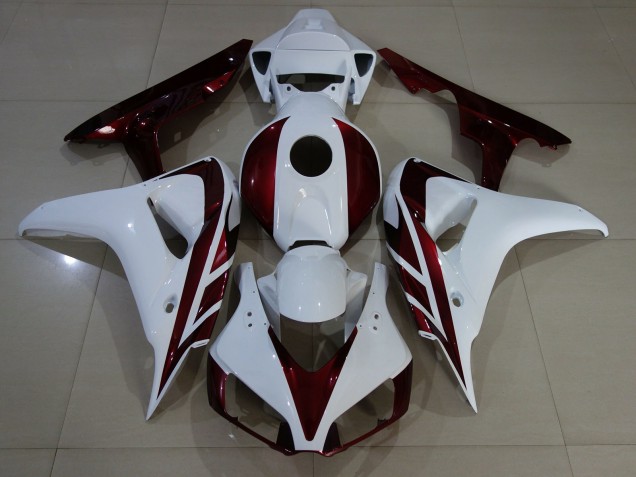 Bianco Lucido & Rosso Intenso 2006-2007 Honda CBR1000RR Carene Moto Bianco Lucido & Rosso Intenso 2006-2007 Honda CBR1000RR Carene Moto