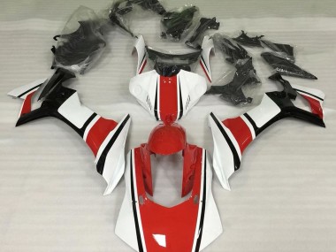Bianco Lucido Rosso & Nero 2015-2019 Yamaha R1 Carene Moto