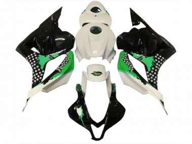 Bianco Lucido & Schizzi Verdi 2009-2012 Honda CBR600RR Carene Moto