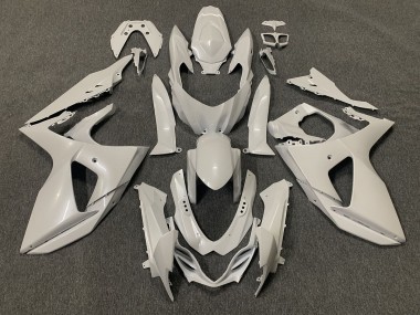 Bianco Lucido Semplice 2009-2016 Suzuki GSXR 1000 Carene Moto