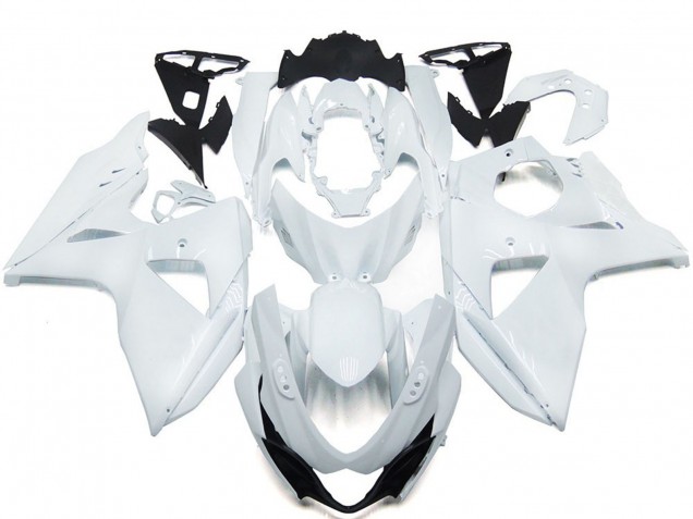 Bianco Lucido Solido 2009-2016 Suzuki GSXR 1000 Carene Moto