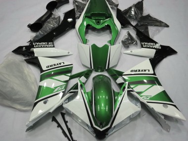 Bianco Lucido & Verde 2007-2008 Yamaha R1 Carene Moto