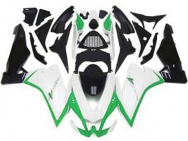 Bianco Lucido & Verde 2010-2015 Aprilia RSV4 1000 Carene Moto