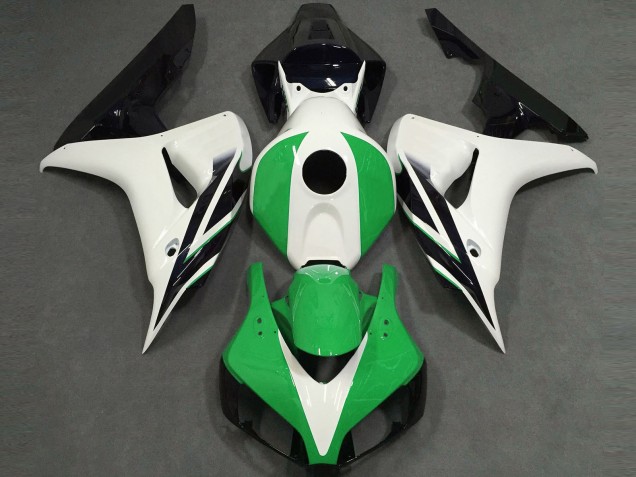 Bianco Lucido Verde Nero 2006-2007 Honda CBR1000RR Carene Moto Bianco Lucido Verde Nero 2006-2007 Honda CBR1000RR Carene Moto