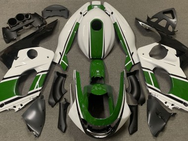 Bianco Lucido & Verde Scuro 1998-2007 Yamaha YZF600 Carene Moto