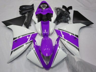 Bianco Lucido & Viola 2009-2011 Yamaha R1 Carene Moto