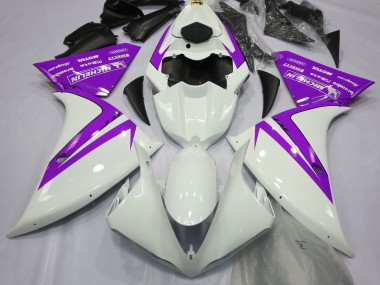 Bianco Lucido & Viola 2012-2014 Yamaha R1 Carene Moto