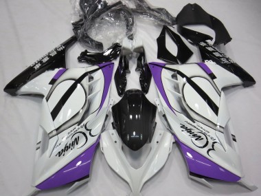 Bianco Lucido & Viola 2013-2018 Kawasaki Ninja 300 Carene Moto