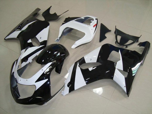 Bianco & Nero 2001-2003 Suzuki GSXR 600-750 Carene Moto Bianco & Nero 2001-2003 Suzuki GSXR 600-750 Carene Moto