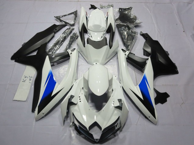 Bianco & Nero 2008-2010 Suzuki GSXR 600-750 Carene Moto Bianco & Nero 2008-2010 Suzuki GSXR 600-750 Carene Moto