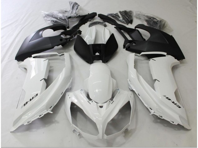 Bianco & Nero 2012-2016 Kawasaki Ninja 650R Carene Moto Bianco & Nero 2012-2016 Kawasaki Ninja 650R Carene Moto