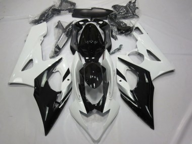Bianco Nero & Argento 2005-2006 Suzuki GSXR 1000 Carene Moto