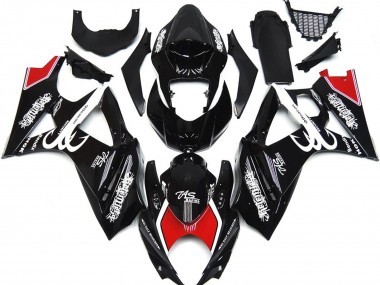 Bianco & Nero Con Rosso 2007-2008 Suzuki GSXR 1000 Carene Moto