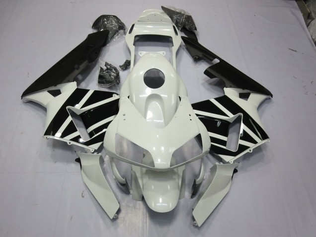 Bianco & Nero OEM 2003-2004 Honda CBR600RR Carene Moto Bianco & Nero OEM 2003-2004 Honda CBR600RR Carene Moto